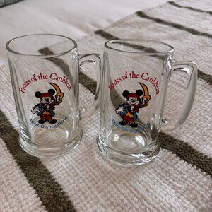 Two Vintage Walt Disney World “Pirates of the Caribbean” Steins